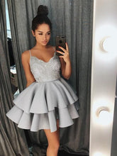 Load image into Gallery viewer, Burgundy Prom Dresses Lace Short Party Girl Short Graduation Prom Dresses Homecoming Dresses Party Evening Dresses