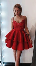 Load image into Gallery viewer, Burgundy Prom Dresses Lace Short Party Girl Short Graduation Prom Dresses Homecoming Dresses Party Evening Dresses