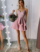 Load image into Gallery viewer, Burgundy Prom Dresses Lace Short Party Girl Short Graduation Prom Dresses Homecoming Dresses Party Evening Dresses