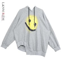 Load image into Gallery viewer, LANMREM can ship Tide 2020 spring fashion new Printing Pullover Sweatshirt for women Personality Irregular oversize tops YH866
