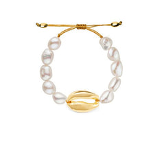 Load image into Gallery viewer, Freshwater Pearl Necklace Paired With Natural Large Gold Color Shell Pendant Special Production Of New Hot Women's Necklace