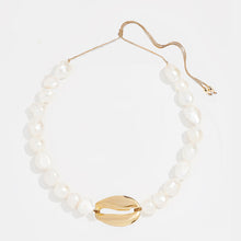 Load image into Gallery viewer, Freshwater Pearl Necklace Paired With Natural Large Gold Color Shell Pendant Special Production Of New Hot Women's Necklace