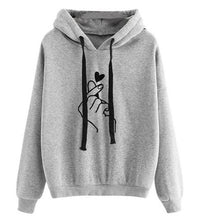 Load image into Gallery viewer, SIL2397 Long Sleeve Spring Autumn a001 Winter Striped Women Sweatshirt And Hoody Ladies Hooded Love Printed Casual
