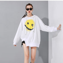 Load image into Gallery viewer, LANMREM can ship Tide 2020 spring fashion new Printing Pullover Sweatshirt for women Personality Irregular oversize tops YH866
